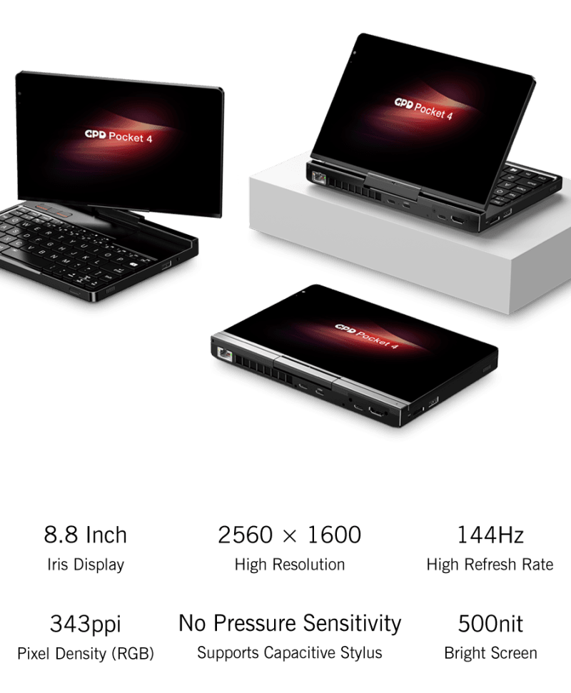 Gp Pocket Plus GPD Pocket 4 - Laptop mini và máy tính bảng 2-in-1